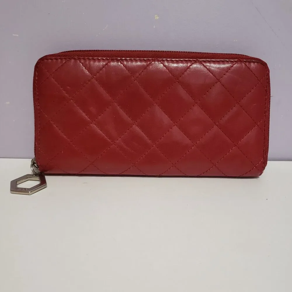 Hype Red Zip Around Women's Wallet 7.5
